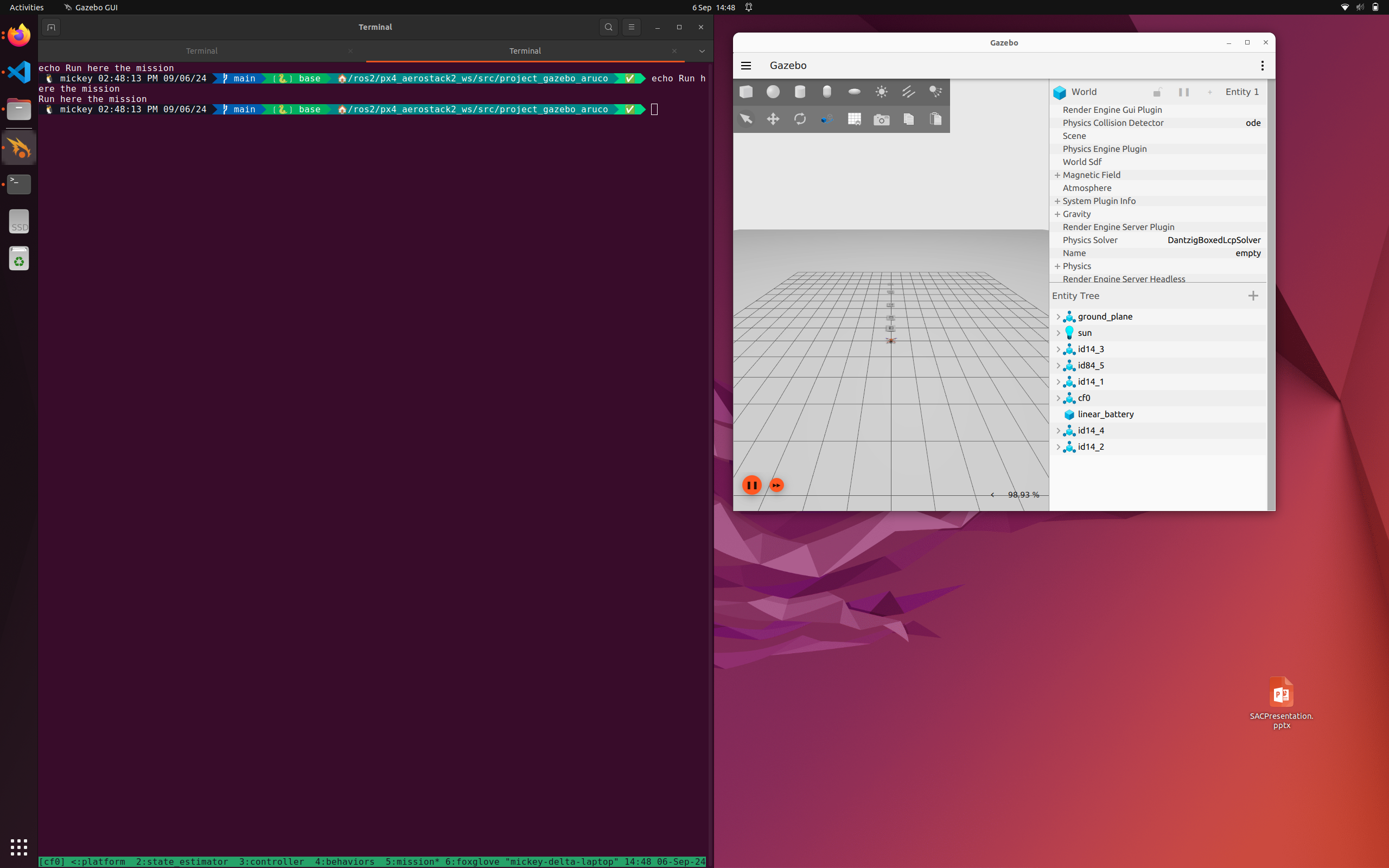 Running simulation environment